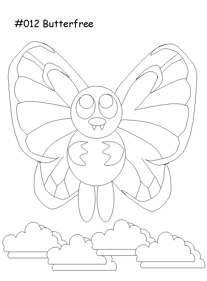 coloriage pokemon butterfree